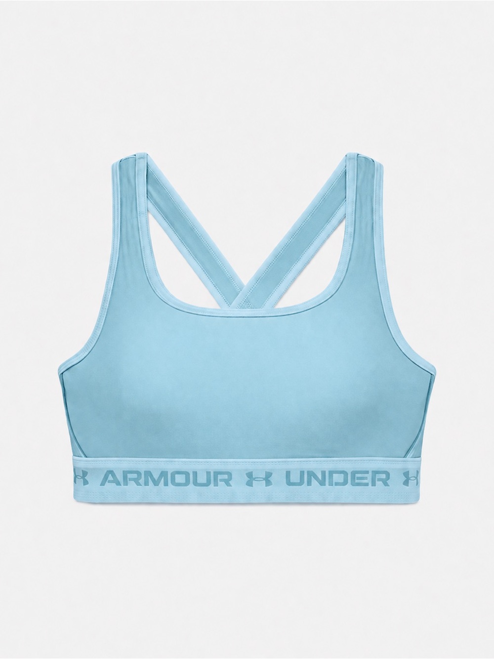 Under Armour Mid Crossback Sports Bra in Light Blue | Size Medium